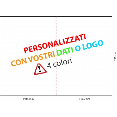 Art. 1147 S4 - Fogli A4 forati a metà - STAMPATI a COLORI