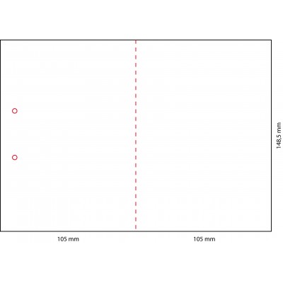 Art. 1526 - Fogli A5 forati a metà + fori archivio