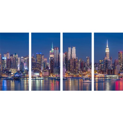 Art. 599s - 4 parti Quadro in plexiglass stampa brillante "Manhattan"