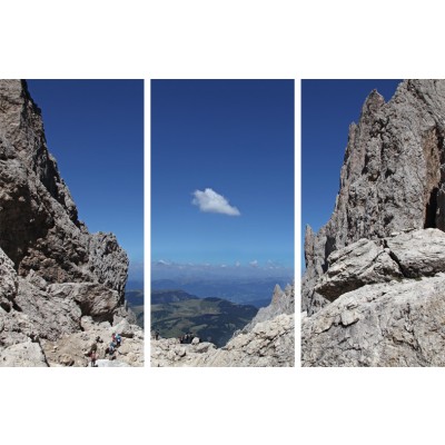 Art. 677s - 3 parti Quadro in plexiglass stampa brillante "Rifugio Demetz"