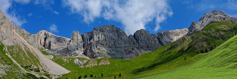 Canvas con Cornice di legno Fuciade - Dolomiti Pic